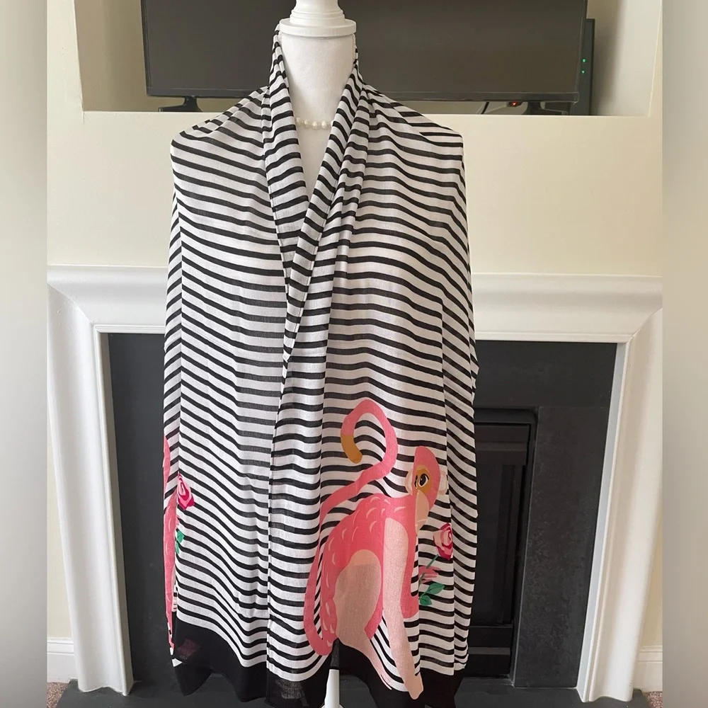 NEW kate spade new york Monkey Rose Wrap Scarf